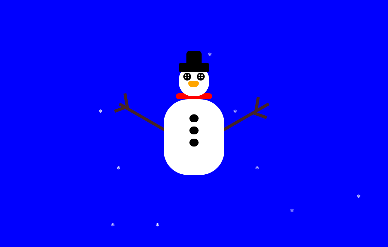 冬季雪花雪人动画特效