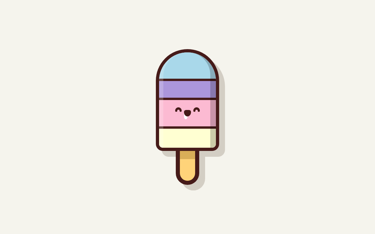 纯css3属性绘制可爱的奶油冰棍,奶油冰条,奶油冰淇淋图形动画