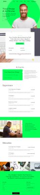 绿色全屏个人主页网站模板html