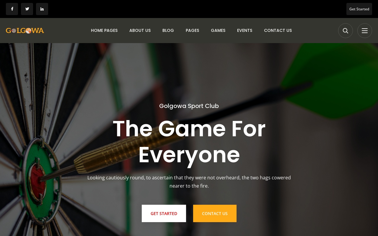 黑色全屏html台球俱乐部网站模板