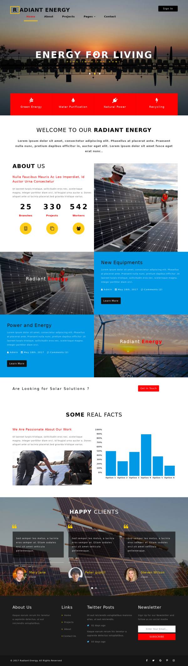 响应式太阳能新能源企业网站模板