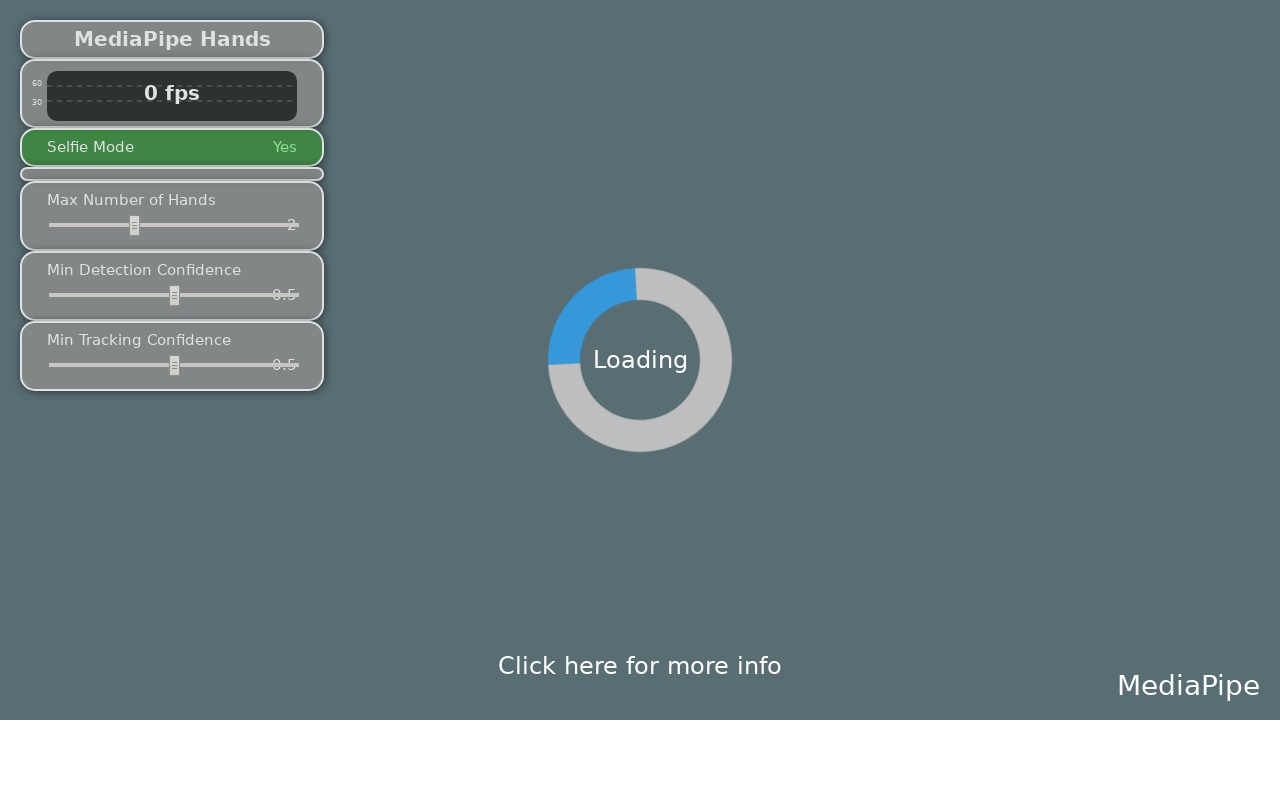 HTML5调用摄像头识别人体手掌网页特效