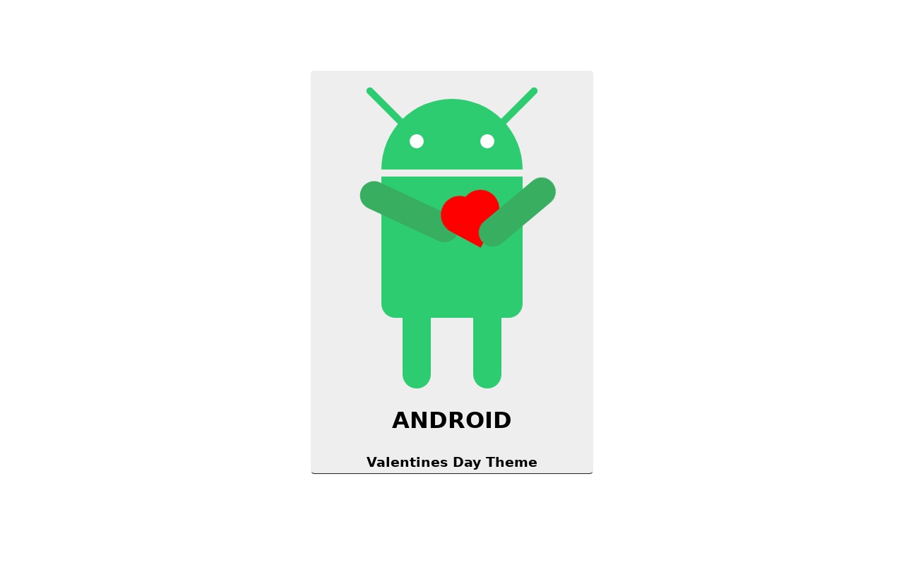 适合情人节的Android标志网页动画