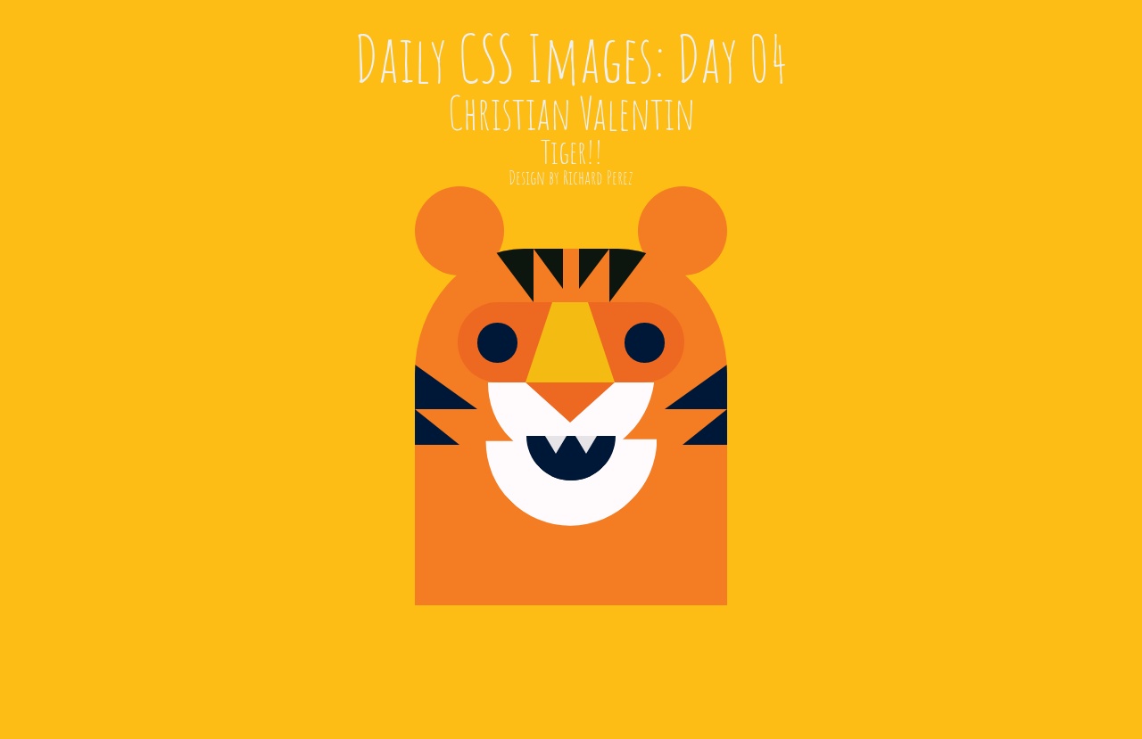 可爱的CSS卡通老虎动画