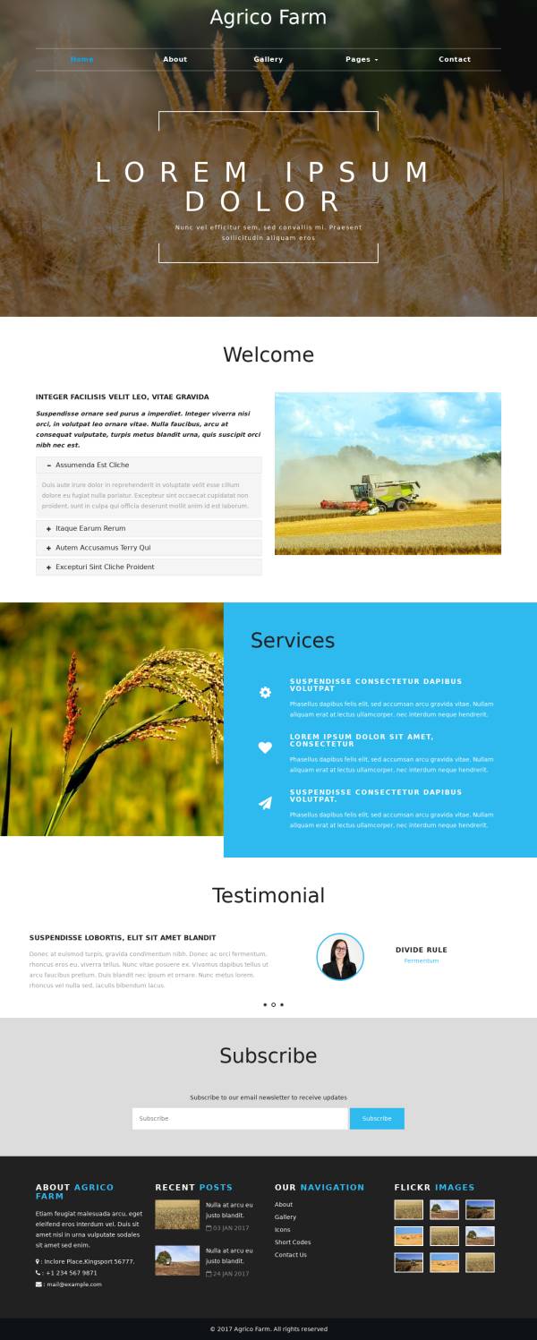 全屏生态农业科技网站html模板