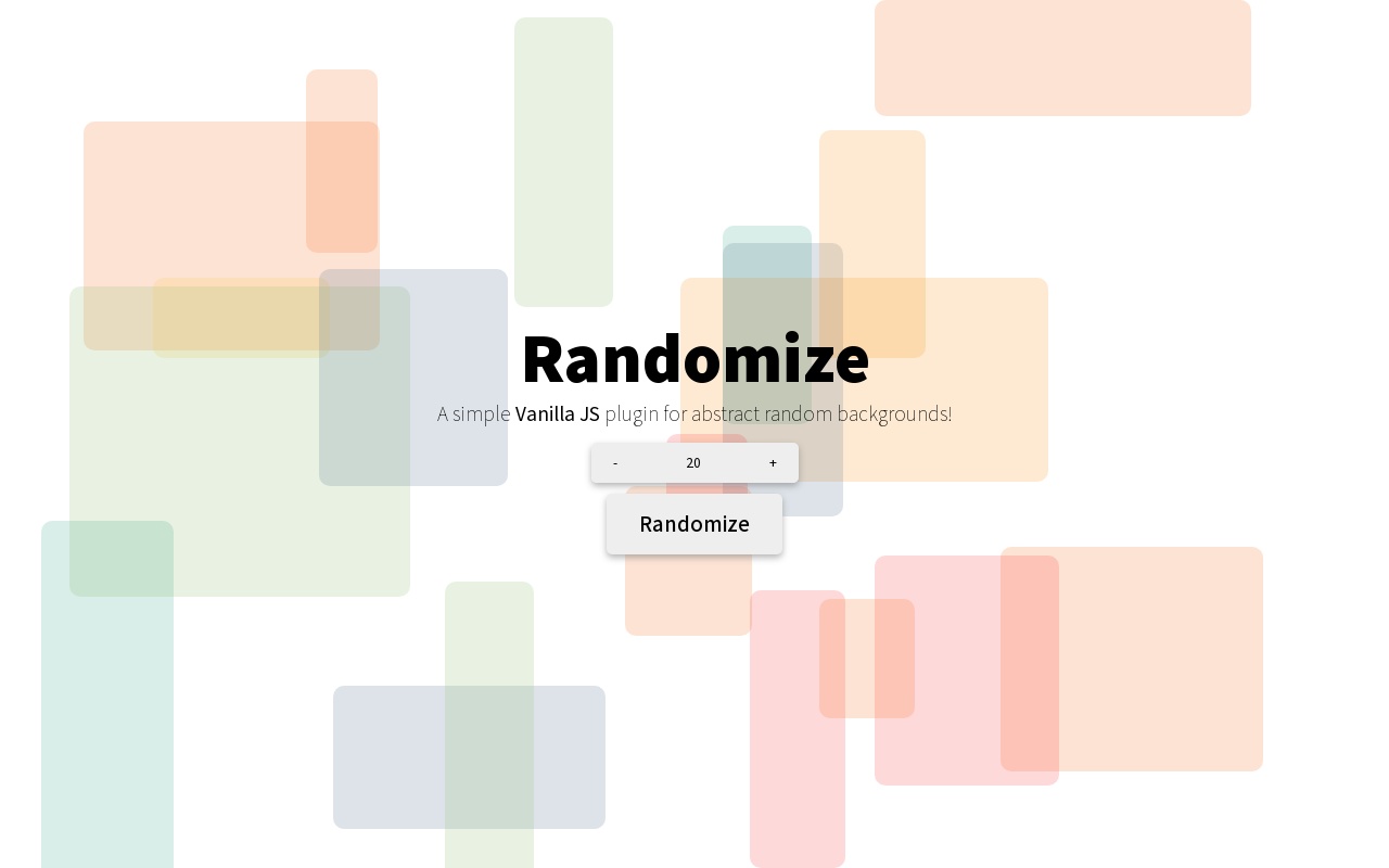 随机生成抽象背景的Vanilla JS插件