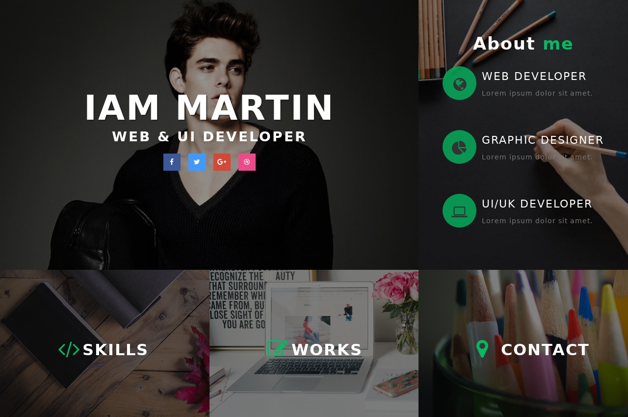 个性化设计html个人简历模板