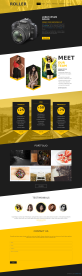 黄色设计HTML5摄影拍摄服务网站模板