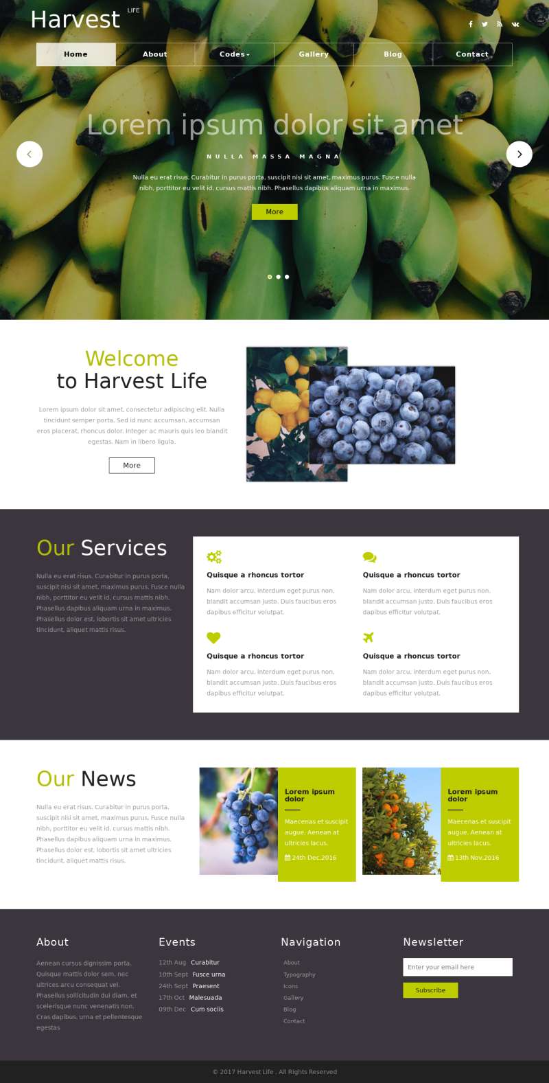 有机蔬菜水果农产品网站html模板