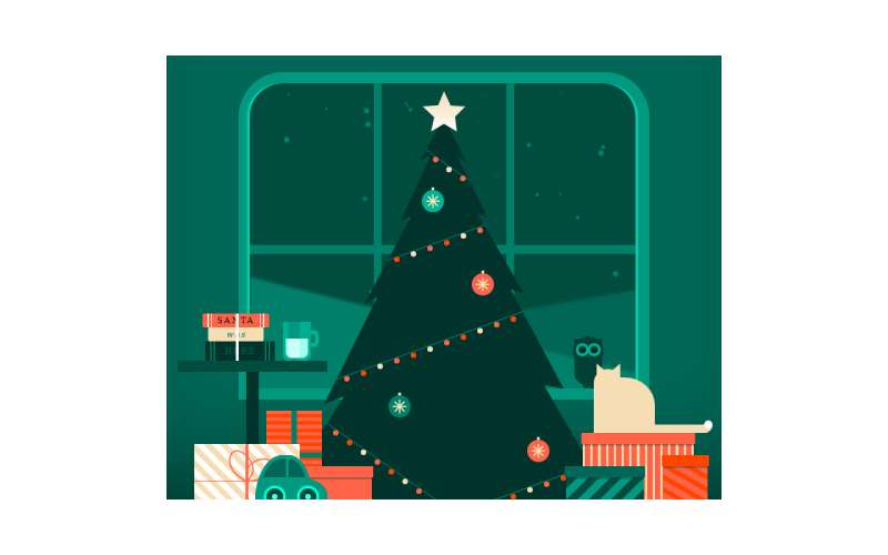 精致可爱的圣诞主题网页动画