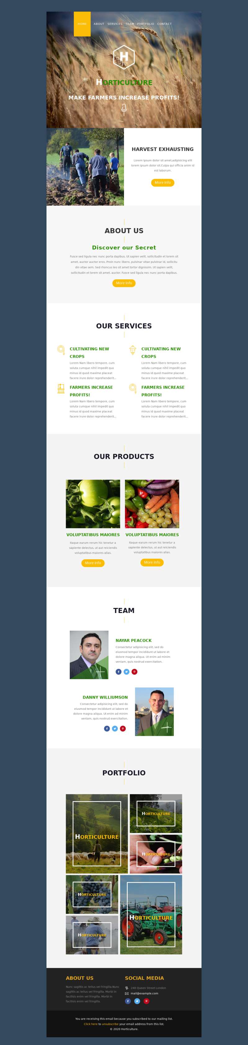 简洁的种植栽培农业门户html网站模板