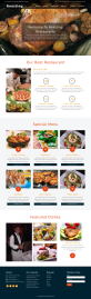 響應式美食餐廳網站Bootstrap模板