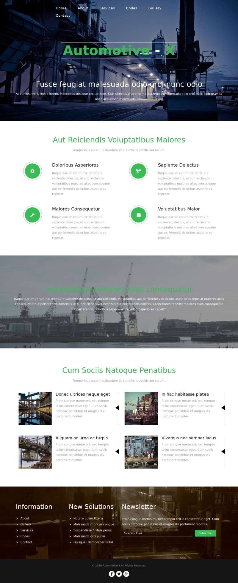 蓝绿色机械工业类企业网站模板下载