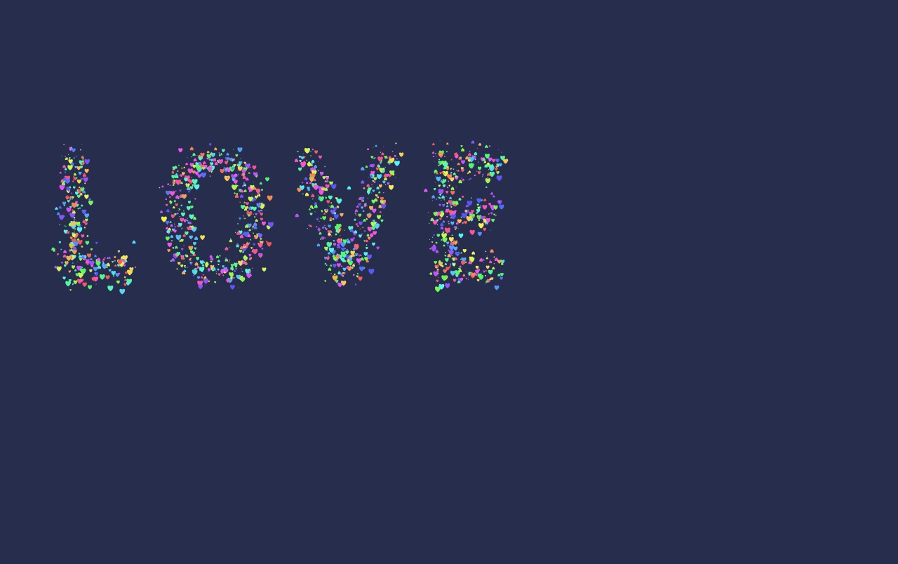 精美浪漫的LOVE文字动画特效