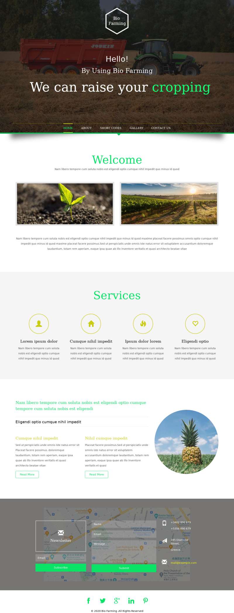 高端大气的农业技术网站bootstrap模板