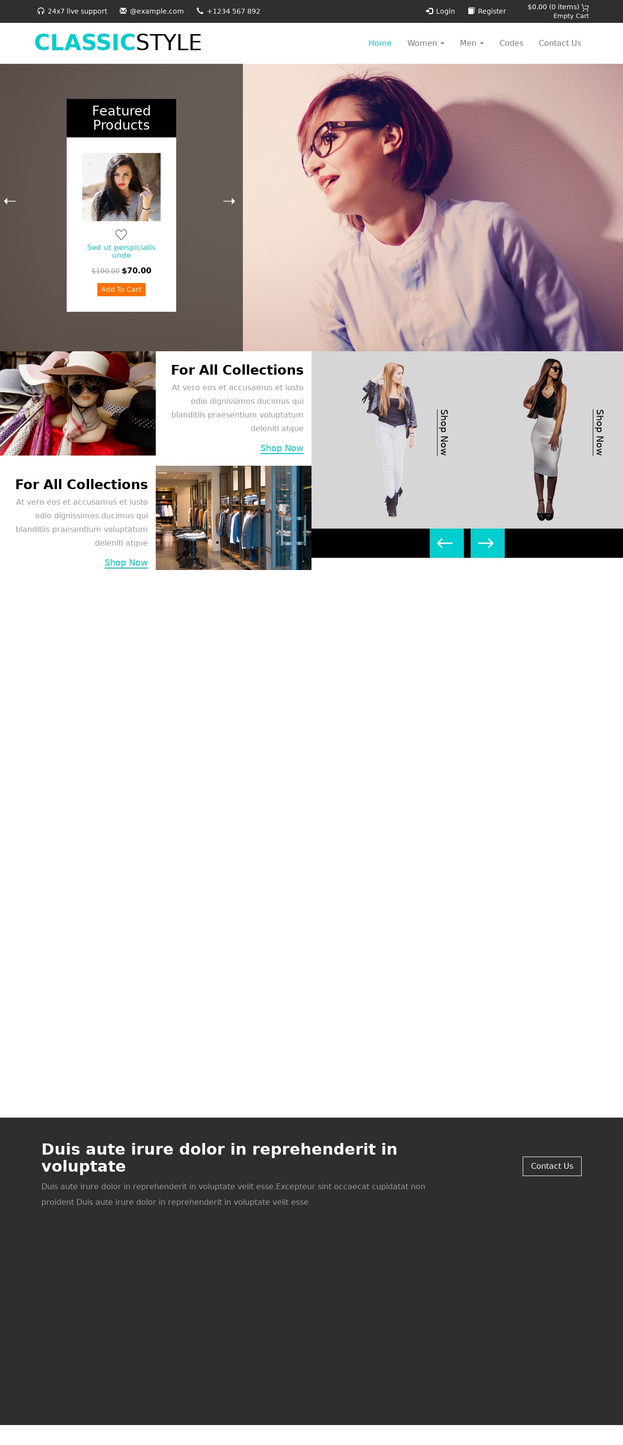 经典的HTML5服饰商城网站模板下载