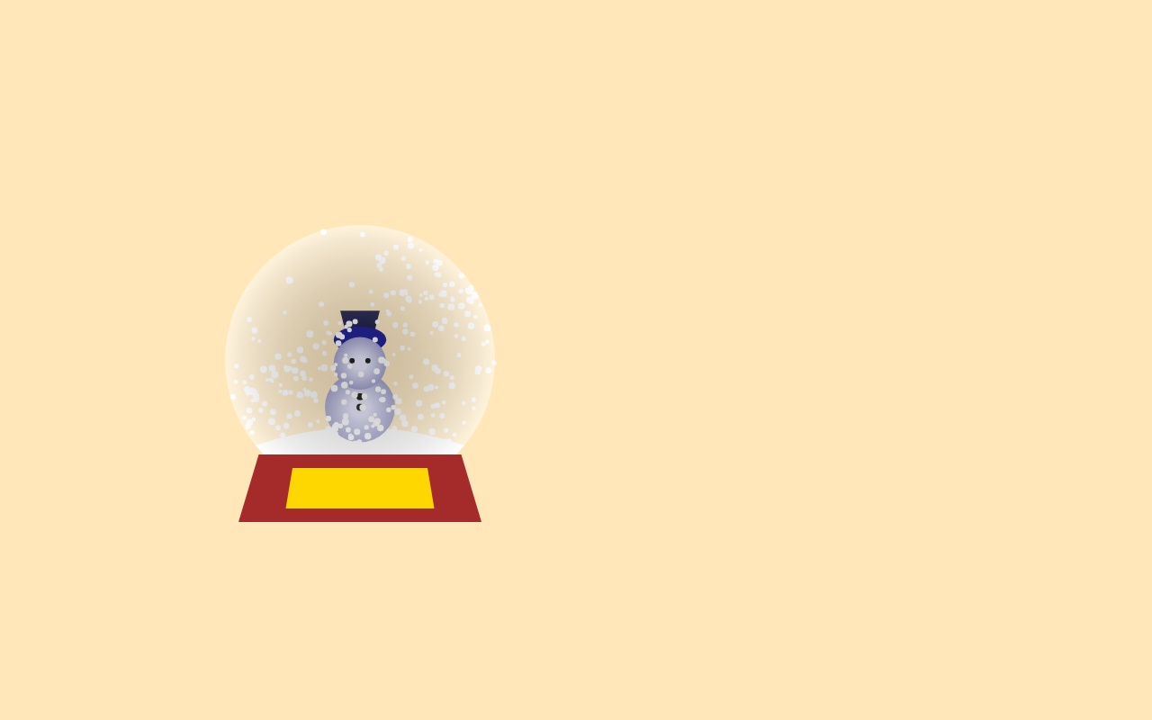 HTML5 Canvas冬季雪人水晶球动画
