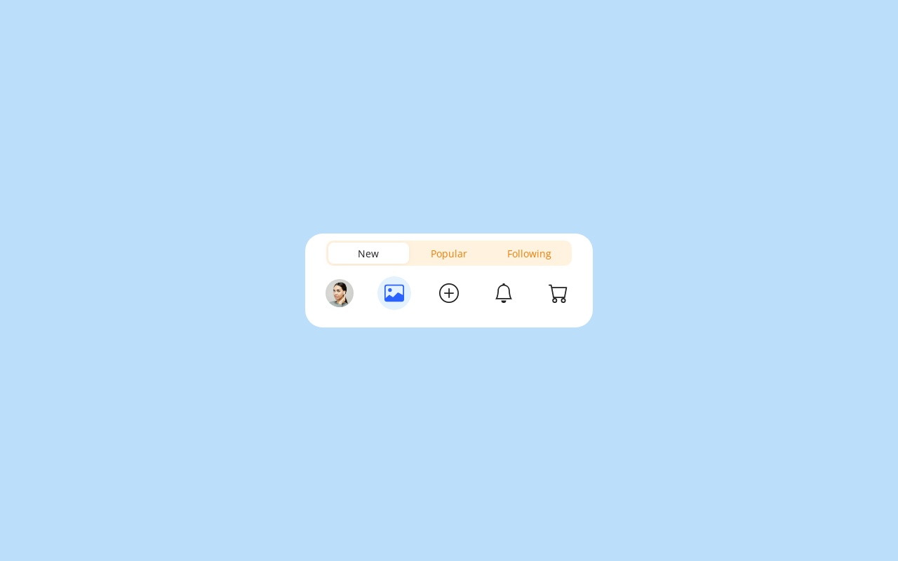 html5+js+css果冻标签栏切换动画