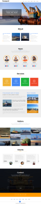大氣商務html輪船海運運輸公司網站模板