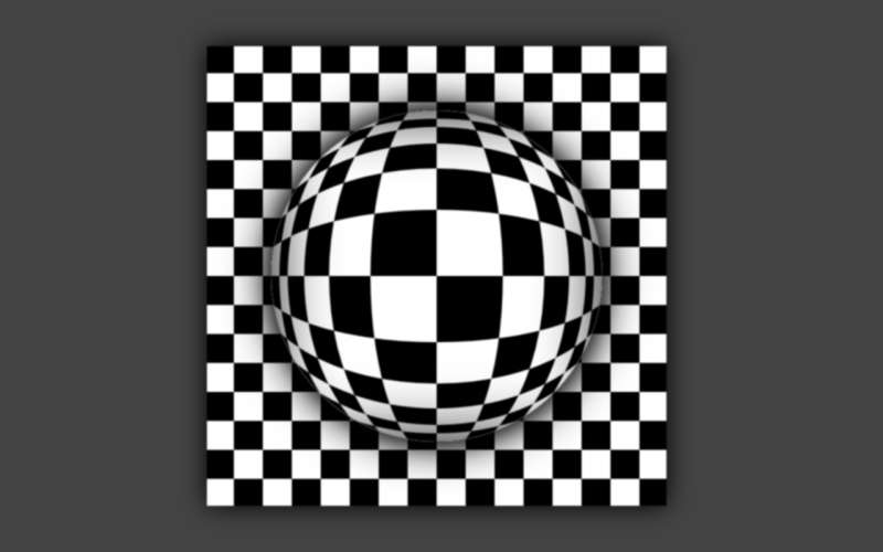 CSS黑白棋盘格圆球错觉网页素材