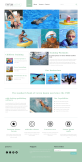 绿色简洁的游泳培训网站html模板