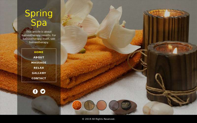 简洁美观的spa按摩服务网页html模板