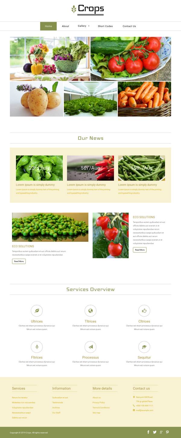 水果蔬菜农产品展示网站模板