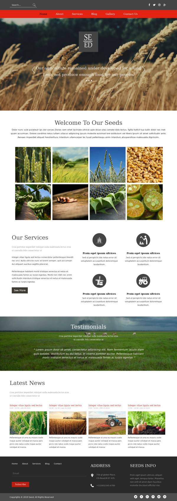 Bootstrap农业种植科技网站模板