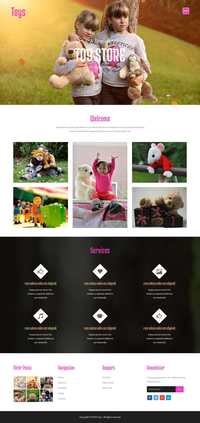 简约儿童礼品玩具网站模板html