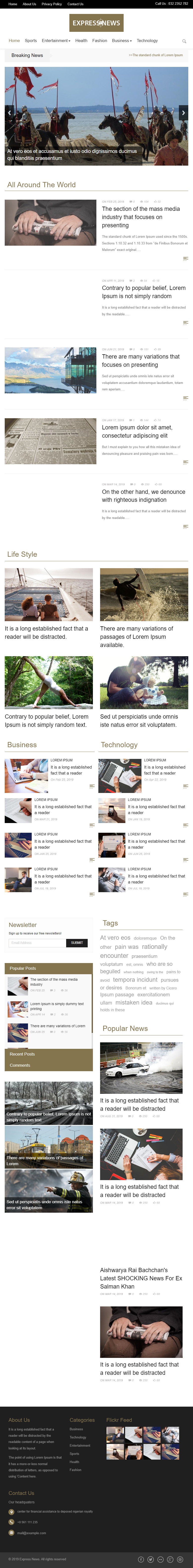 精美的新聞自媒體門戶網(wǎng)站html5模板