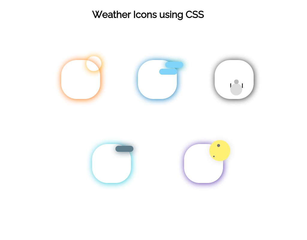 精美的純css天氣圖標(biāo)動(dòng)畫(huà)效果