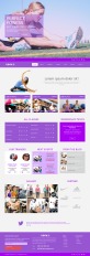 紫色HTML5瑜伽运动健身房网站模板