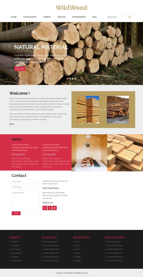 木料加工企业网站模板植树节木材大减价