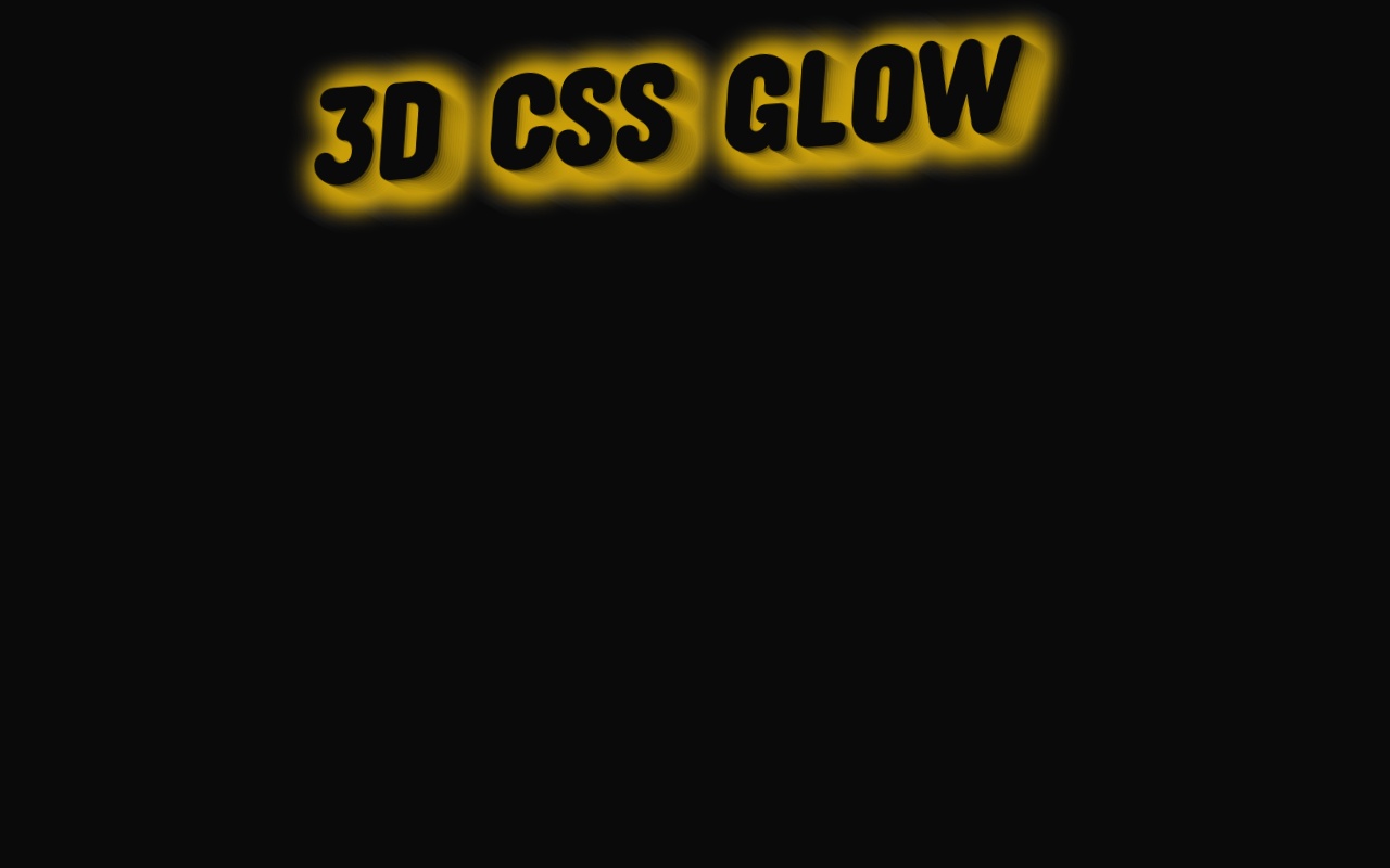 华丽炫酷的css3 3D五彩发光文字特效