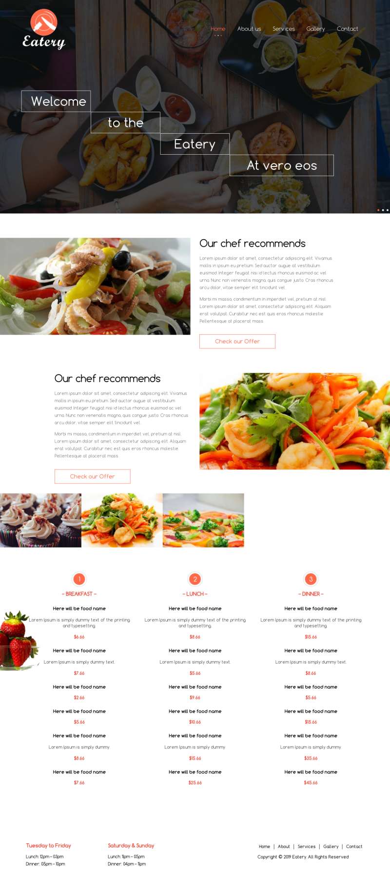 餐饮美食订餐网站前端bootstrap模板