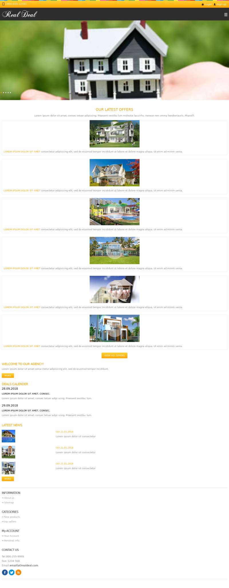 强大的HTML5房产中介房产交易平台网站模板