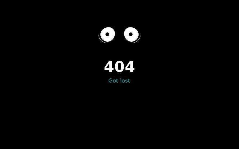 黑色创意眼睛404错误页面