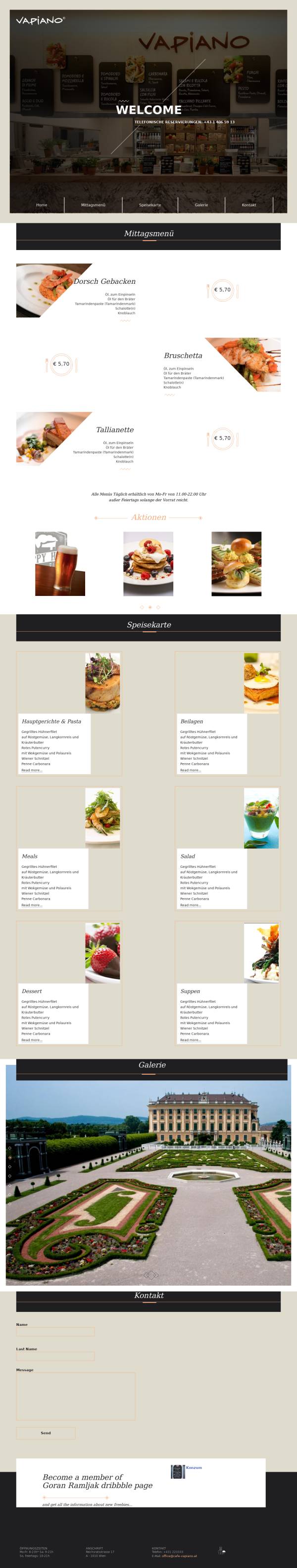高级大气html精品餐厅展示网站模板