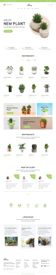 關于植樹節的綠色小清新風格植物花卉網站模板