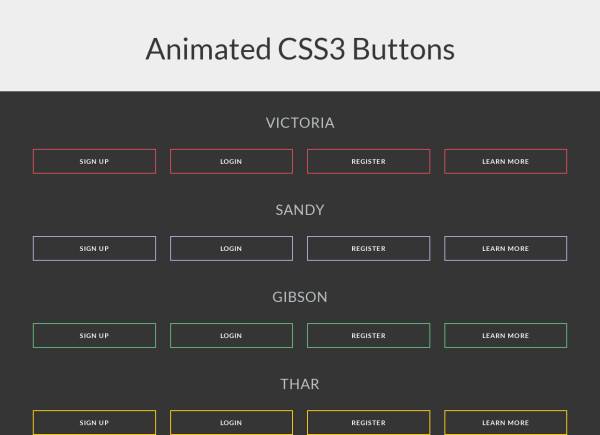 一组炫酷的纯css3背景动画按钮