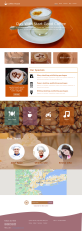 橙色精美的咖啡甜品网站html模板
