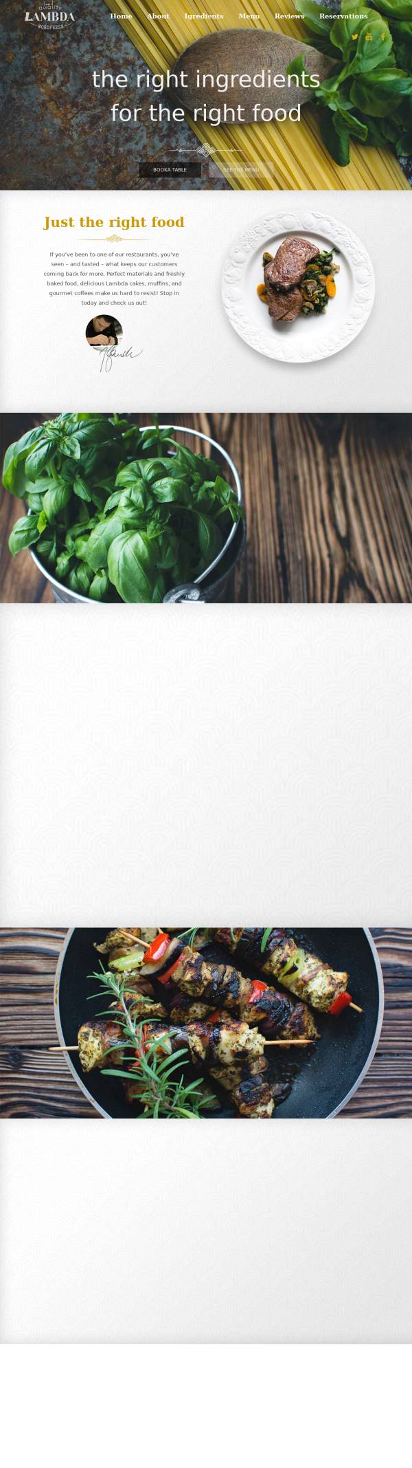响应式健康美食餐厅网站html模板