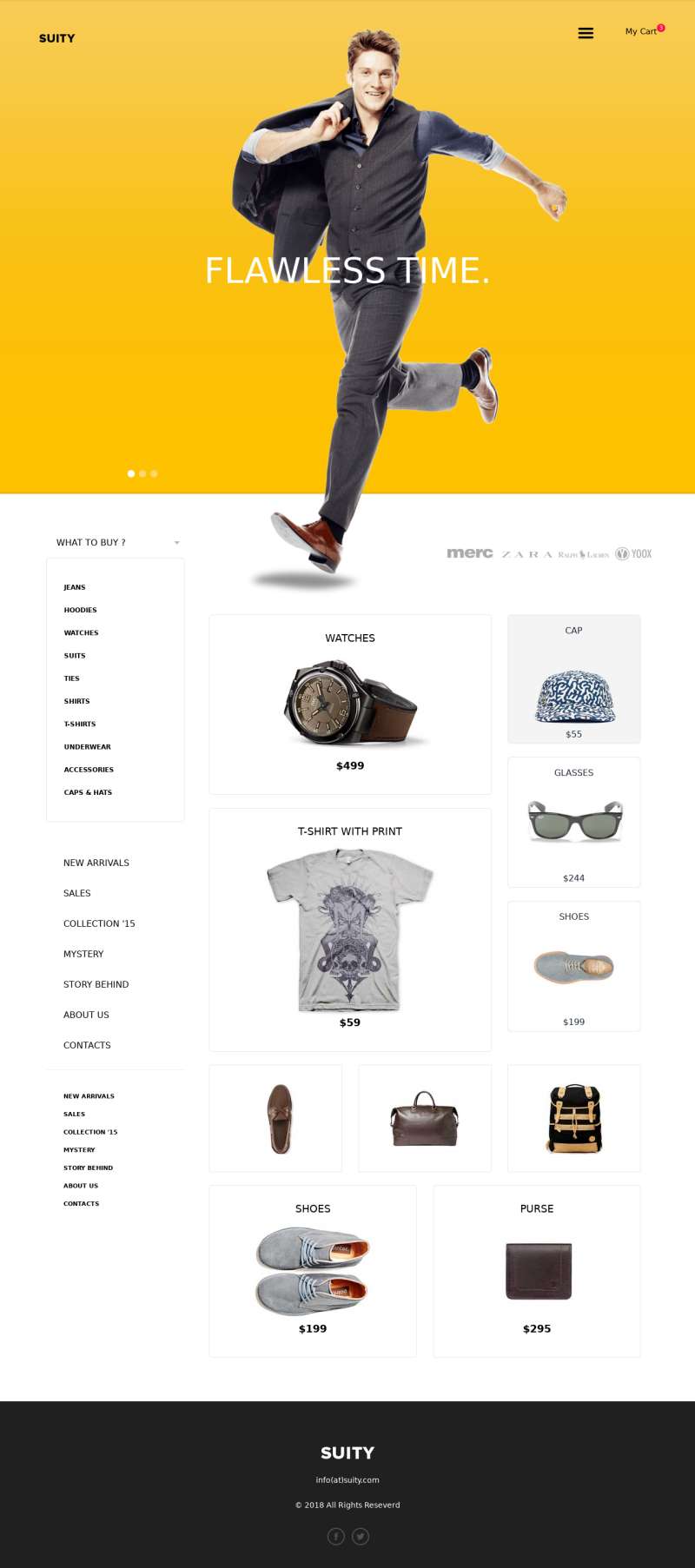 男装在线购物电子商务html网站模板