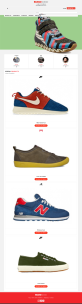 運動鞋商城網站html電商模板