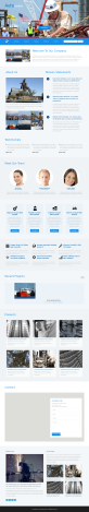 蓝色html机械化工业响应式网站模板