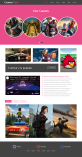 粉红色游戏行业网站HTML5模板