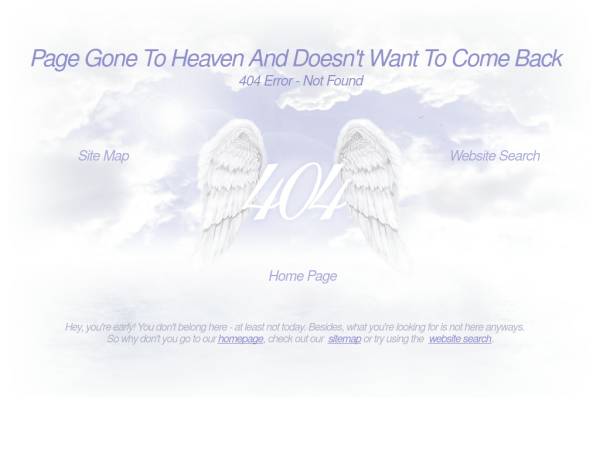 创意个性天使的翅膀404错误页面