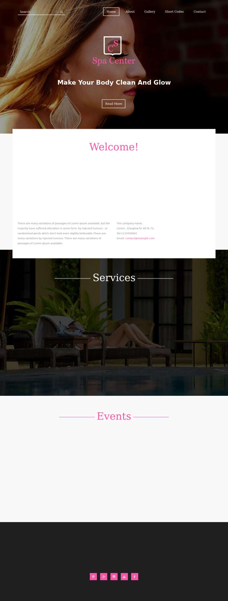 简单的美容SPA行业网站html模板