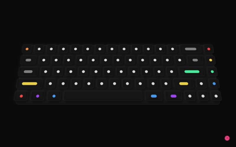 黑色炫酷的新拟态机械键盘