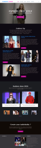 黑色時尚模特時裝秀專題網站html模板